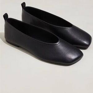 H&M Leather Ballet Flats NWOT 9